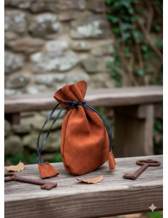 Petite pochette porte-monnaie de mendicant - Terre orange 2