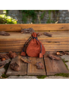 Petite pochette porte-monnaie de mendicant - Terre orange