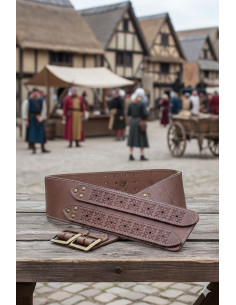 Ceinture Médiévale Lombarde - Marron