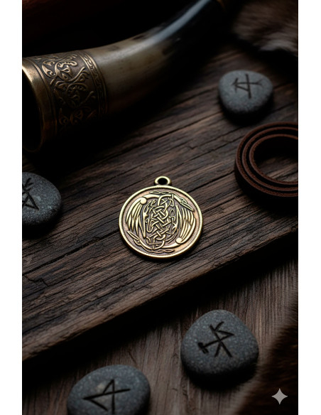 Pendentif Ailes Celtiques - Doré