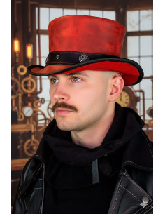 Chapeau haut de forme Samedi - Rouge