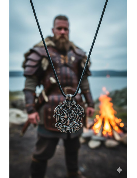 Pendentif viking Jarl - Argenté