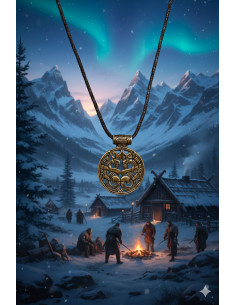 Pendentif viking Edekan - Doré 2