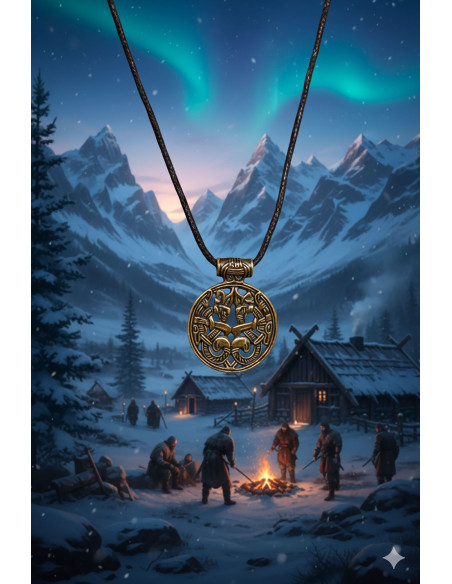 Pendentif viking Edekan - Doré