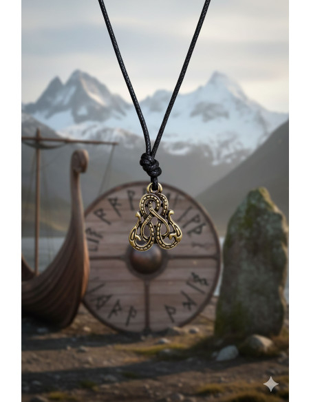 Pendentif viking serpent à deux têtes...