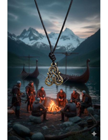 Pendentif viking serpent à deux têtes...