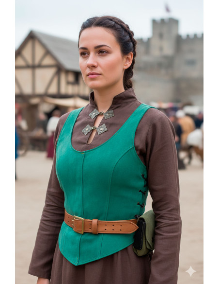 Corsage médiéval en cuir modèle...