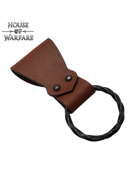 Tahalí en cuir avec anneau tressé,...