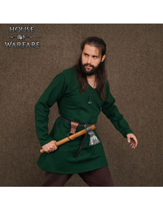 Tahalí en cuir avec anneau tressé, couleur marron 2