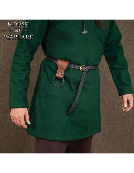 Tahalí en cuir avec anneau tressé,...