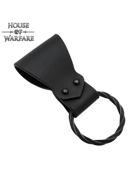 Tahalí en cuir avec anneau tressé,...