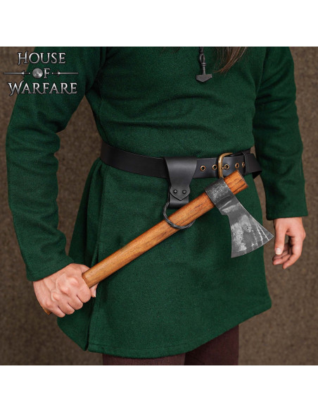 Tahalí en cuir avec anneau tressé,...