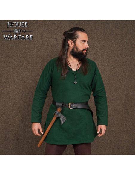 Tahalí en cuir avec anneau tressé,...