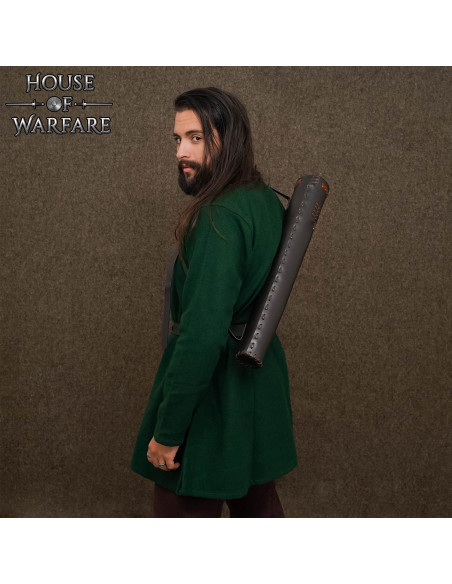 Carquois médiéval en cuir pour dos,...