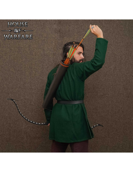 Carquois médiéval en cuir pour dos,...