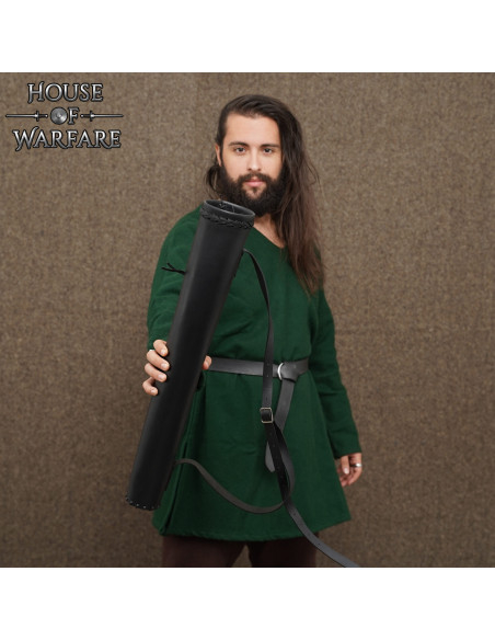 Carquois médiéval en cuir pour dos,...