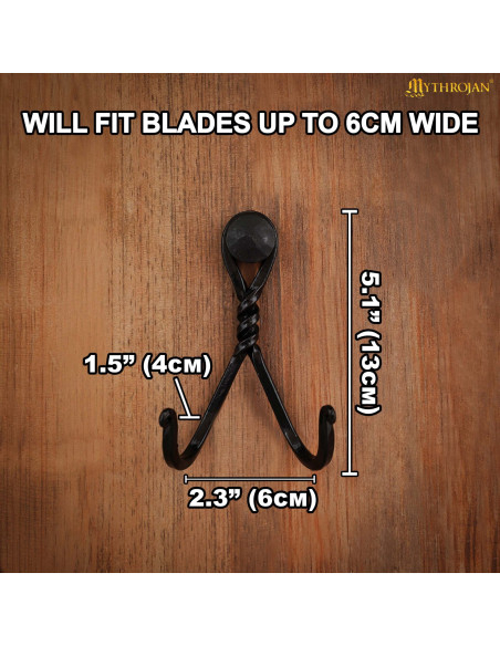 Support mural pour épées en fer...