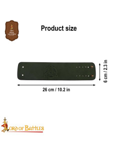 Bracelet médiéval en cuir avec motif en relief de nœuds... 2