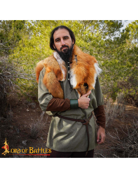 Bracelet médiéval en cuir avec motif...