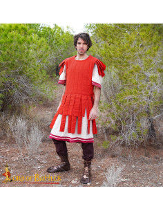 Gilet romain rembourré en coton, couleur rouge