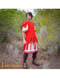 Gilet romain rembourré en coton, couleur rouge 2