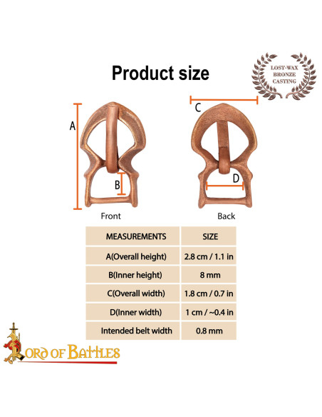 Boucle médiévale petite en bronze...