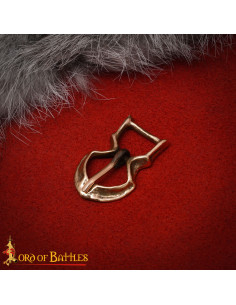 Petite boucle médiévale en bronze ancien pour ceinture