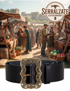 Ceinture médiévale Lux - Noir