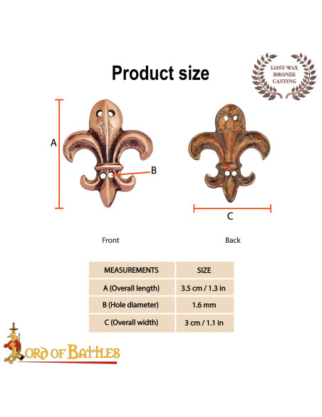 Ensemble de 3 ornements médiévaux en...