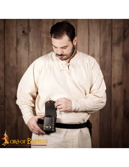 Petite sac en cuir pour ceinture,...