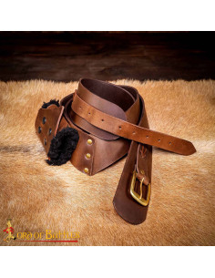 Ceinture avec tahali médiéval en cuir pour épées, couleur...
