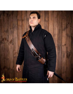 Ceinture avec tahali médiéval en cuir pour épées, couleur... 2