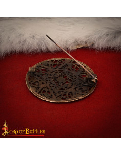 Broche viking en bronze vieillie filigrane style nordique 2
