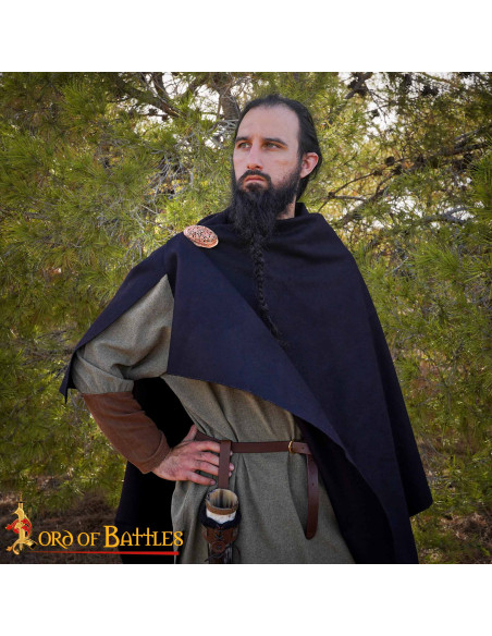 Broche viking oval en bronze brillant...