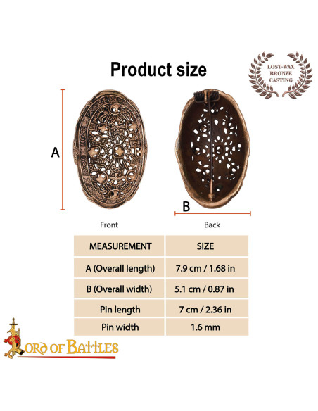 Broche viking oval du IXe siècle en...