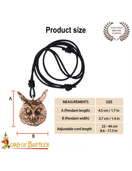 Pendentif médiéval modèle Hibou en...