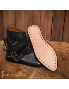 Bottines vikings modèle Jorvik en corne noire 2