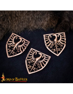Set de 3 insignes médiévaux modèle aigle du XIIIe siècle...