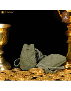 Pack de 2 sacs à limonade médiévaux en cuir suédé de...