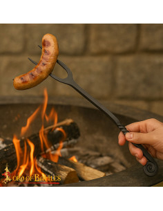 Fourche viking en fer forgé faite à la main (25 cm). 2