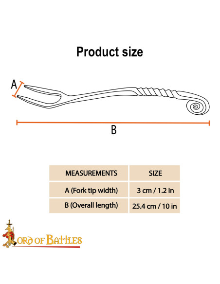 Fourche viking en fer forgé faite à...