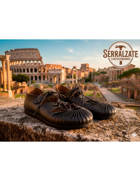 Sandales caligues romaines en noir