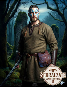 Sac à main celtico-médiéval Gareth en brun foncé 2