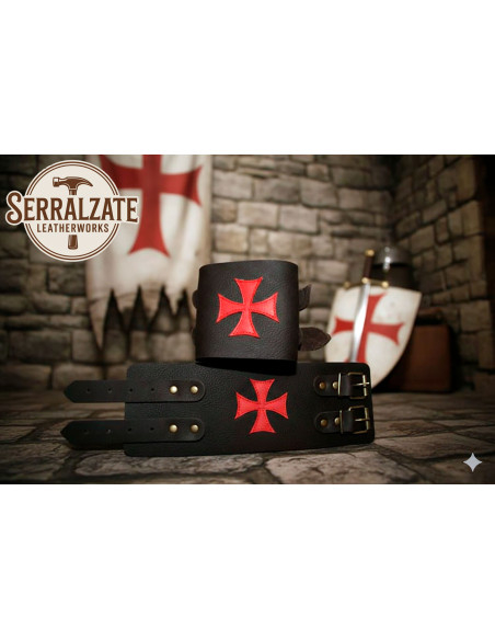 Bracelet croix templière avec 2...