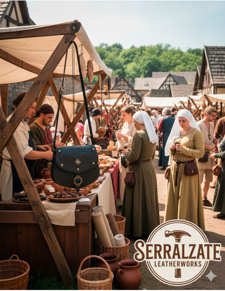 Sac médiéval en cuir modèle Escudero,...