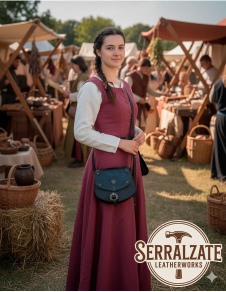 Sac médiéval en cuir modèle Escudero,...