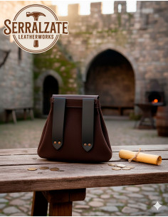 Sac à main médiéval modèle Arcana, couleur marron 2