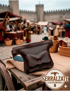 Sac médiéval Vagabond, type banane, avec fermeture...