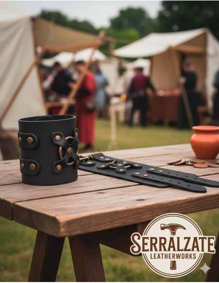 Bracelet médiéval Alejandro en noir...