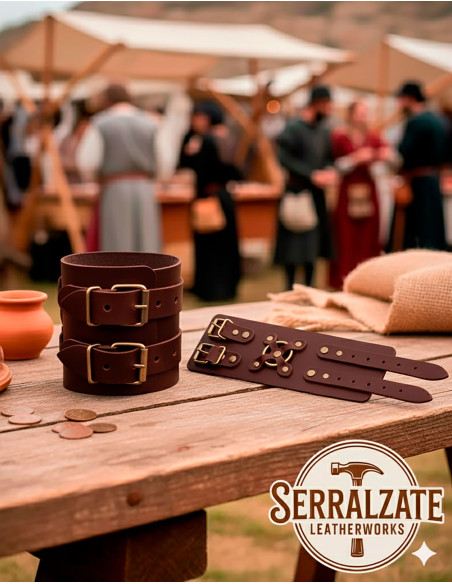 Bracelet médiéval Alejandro en marron...